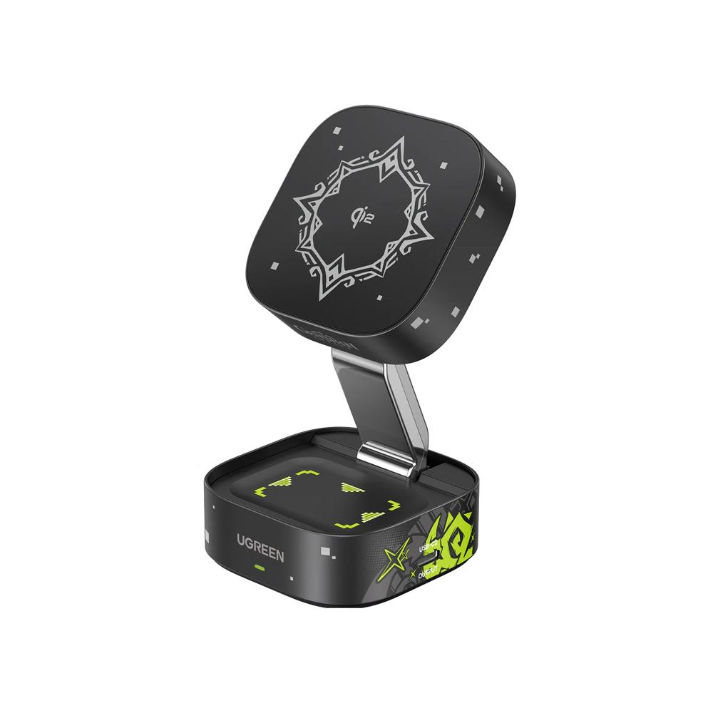 Ugreen Cargador Inalambrico Magnetico 2 en 1 Genshin Impact Edition Negro W702-35316GI