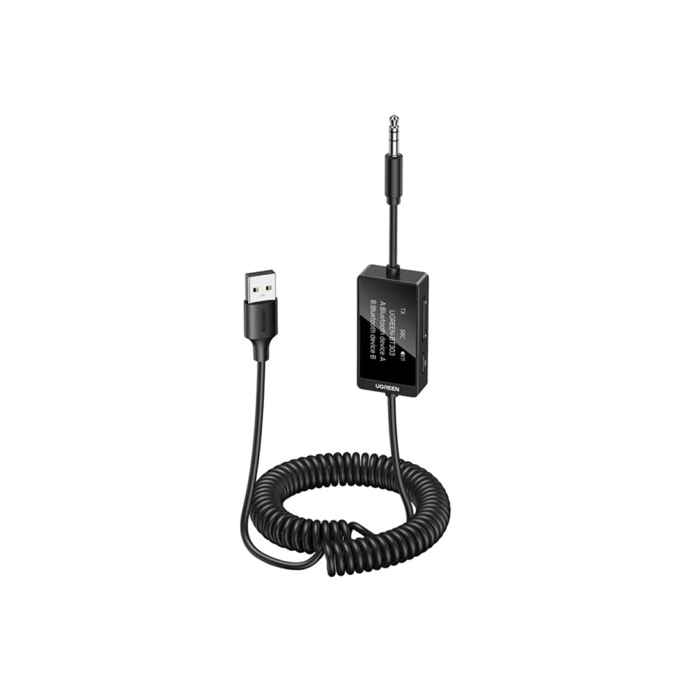 Transmisor y Receptor Ugreen Bluetooth 5.4 con Dual Pairing 3.5mm AUX Negro BT303-45236