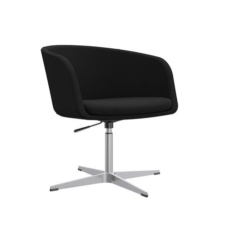 Poltrona Giratoria Boom Base Cross Acolchada Negro Ofideas