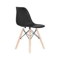 Silla De Comedor Diseño Eames Be Polipropileno Negro Ofideas
