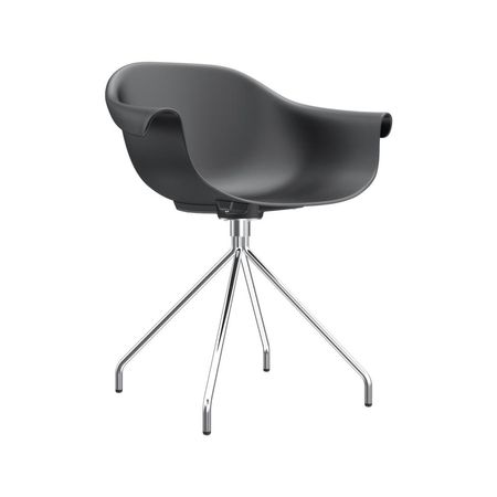 Poltrona Fija Liz Polipropileno Color Negro Ofideas