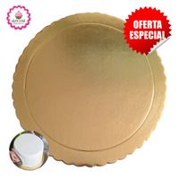 50 Bases Doradas de Torta Pastel de 18 cm. para Repostería