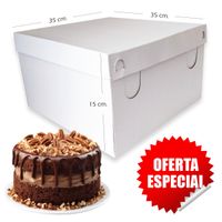 50 Cajas de Torta Pastel de 35 cm. para Repostería