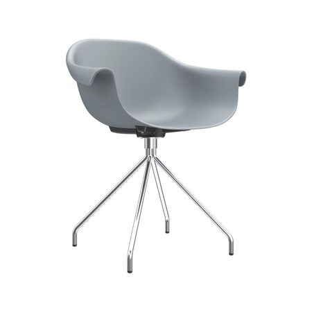 Poltrona Fija Liz Pro Polipropileno Color Gris Ofideas