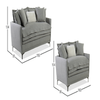 Sala  3 2 Dmuebles Berlín - Gris claro