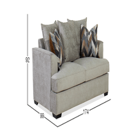 Sofá 2 cuerpos Dmuebles Canberra - Gris