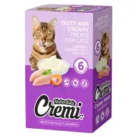 Snack para Gato Naturalistic Cremi Pollo y Camarón Pack 6und