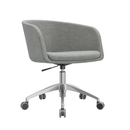 Poltrona Giratoria Boom Acolchada Gris Ofideas