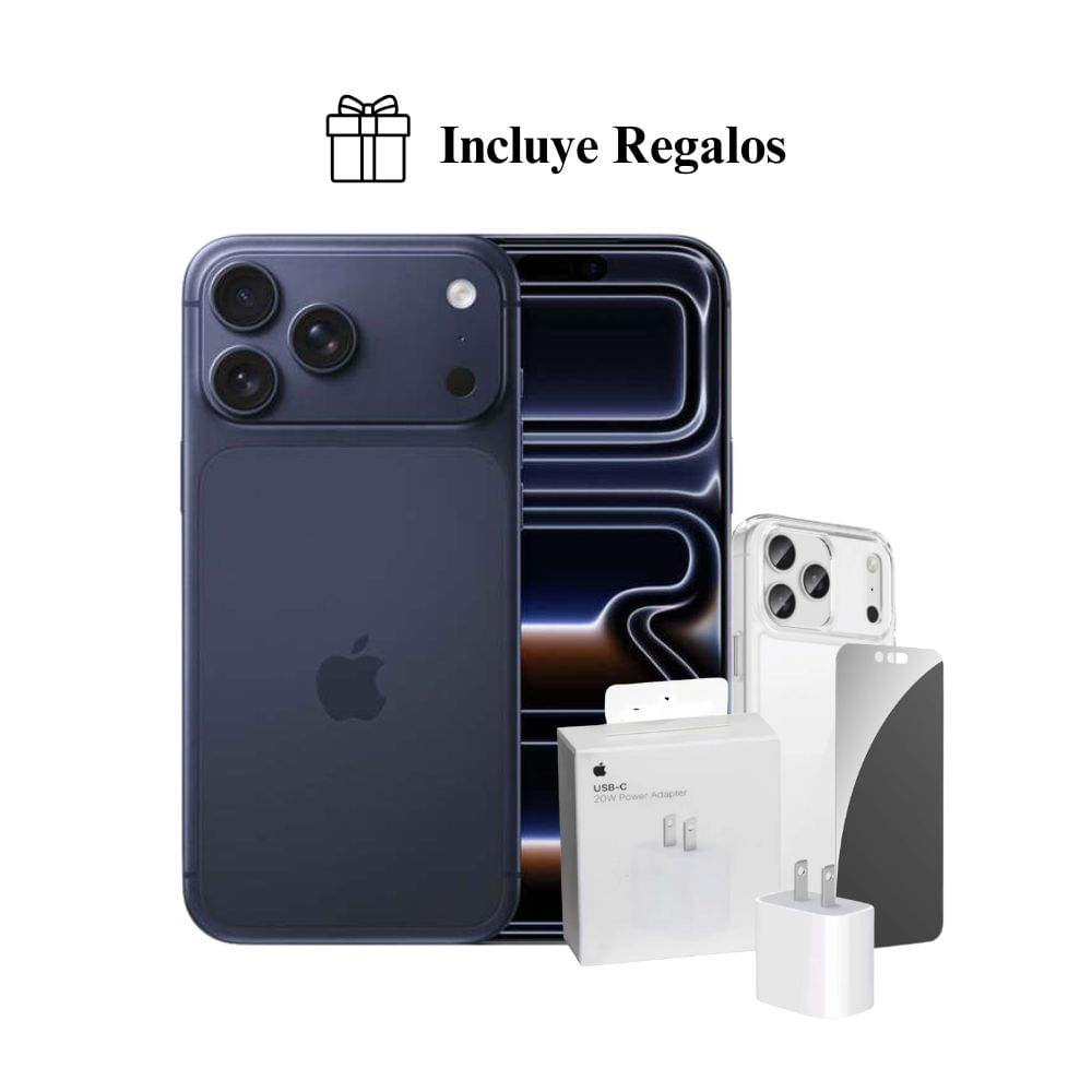 Apple iPhone 17 Pro Max Apple Intelligence 256GB (eSIM) - Deep Blue + Combo de Regalo