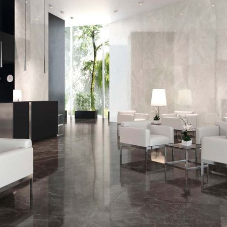 Piso Porcelanato Marmolizado Nexus Gris Pulido 60x120cm 1.44m2 Klipen