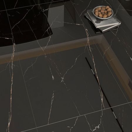 Piso Porcelenato Marmolizado Sofia Negro 120x60cm 2.16m2