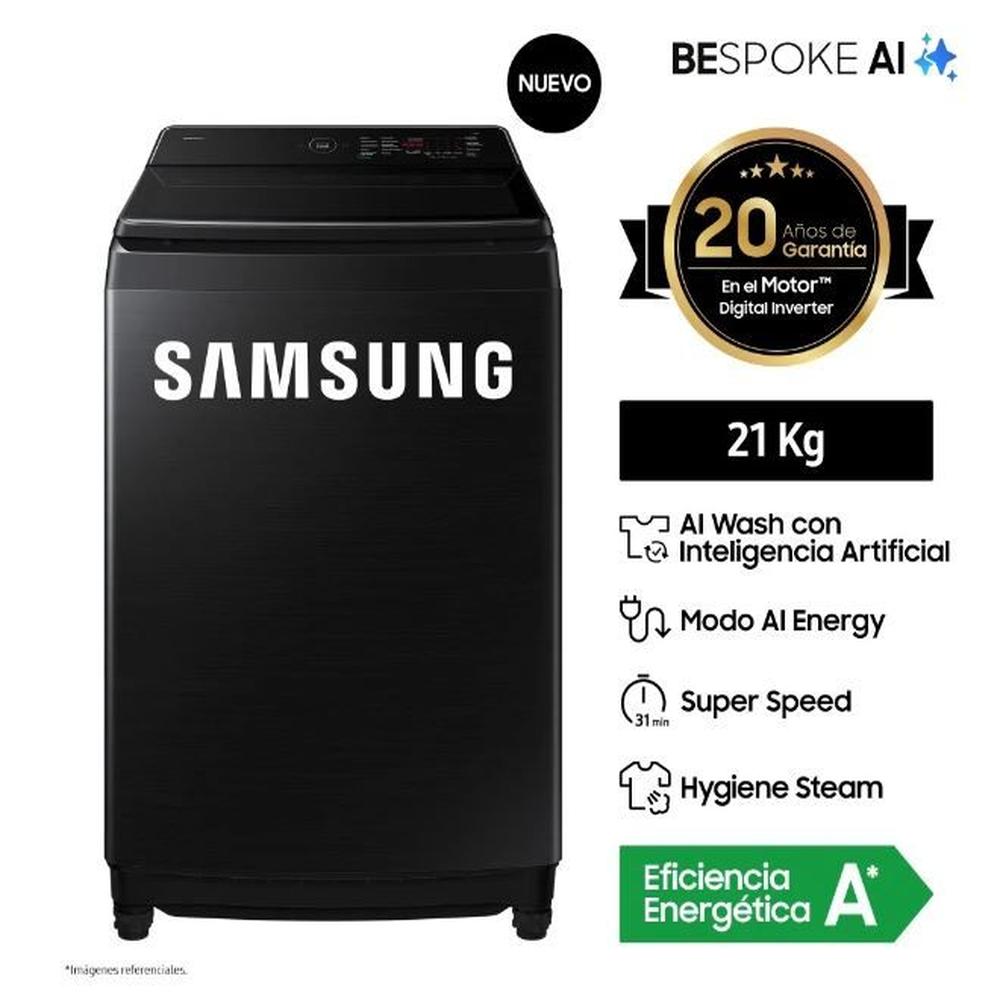 Lavadora Automatica Samsung Wa80F21B9Bpe 21K Negro
