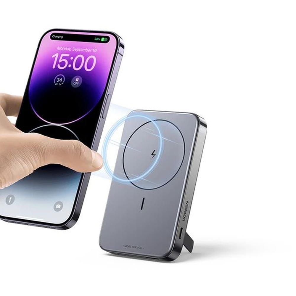 Power Bank Magnetico UGREEN10000 Soporte Plegable Ultra Delgado