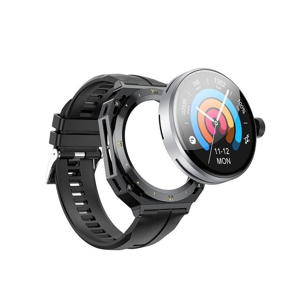Reloj Deportivo Inteligente Hoco Y14 versión Llamada Black.