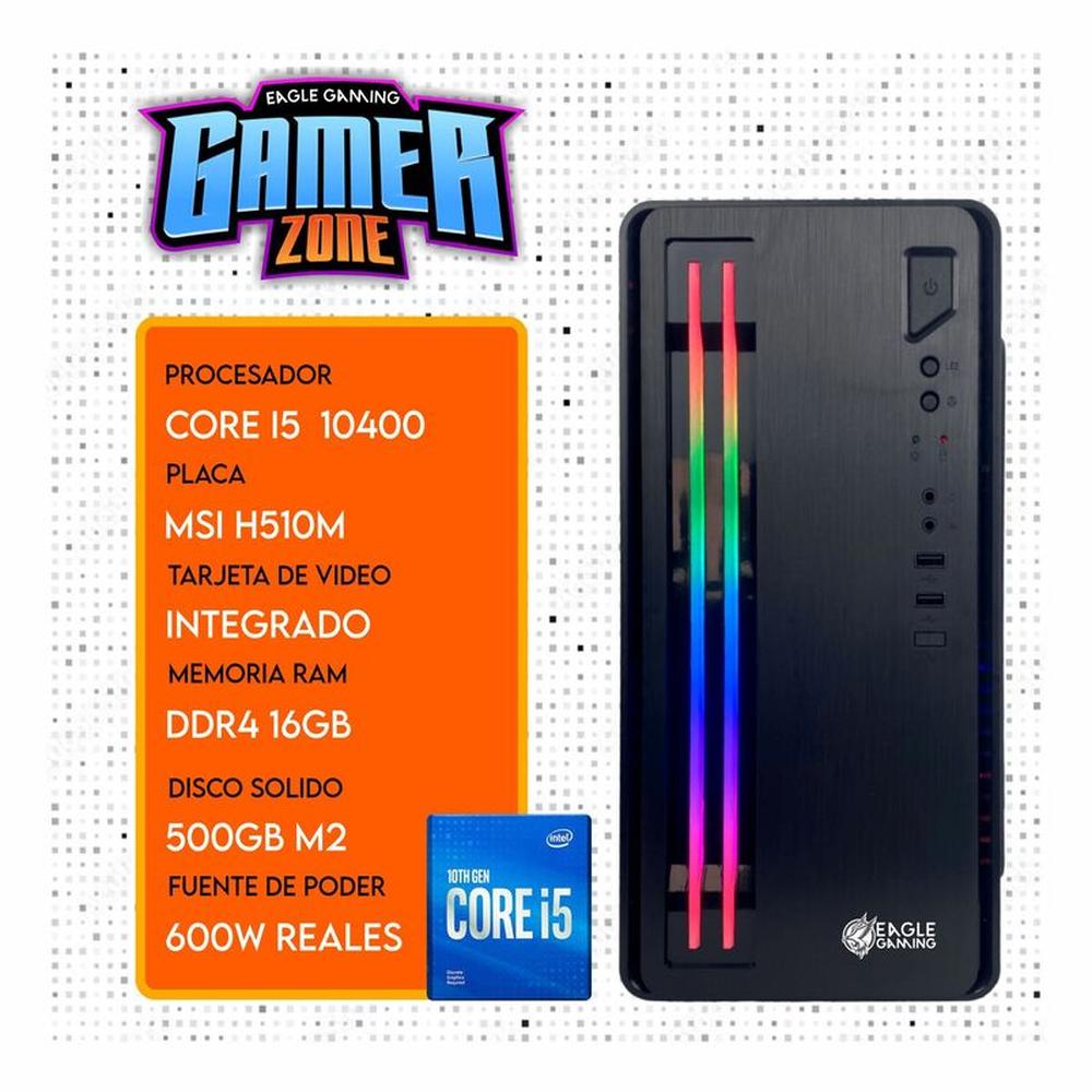 CPU Intel CORE i5 10400 RAM 16GB SSD 500GB Windows 10 computadora PC
