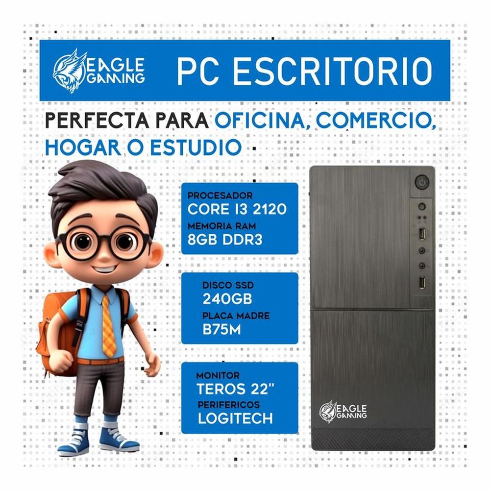 COMPUTADORA ESCRITORIO INTEL I3 2120 - 8GB - SSD 240GB