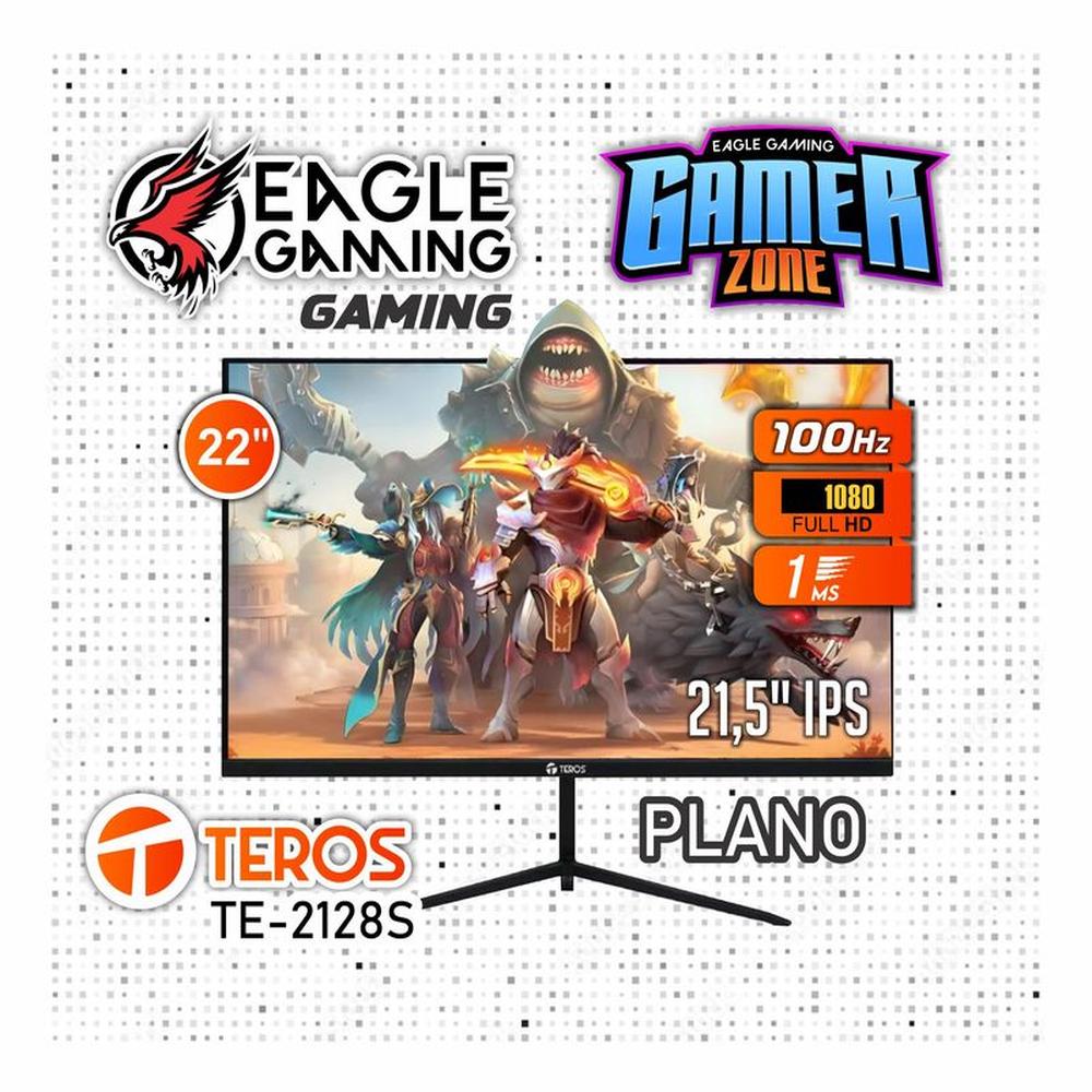 Monitor Teros 22"" TE-2128S 21.45 Pulg IPS 1920x1080 FullHD HDMI VGA