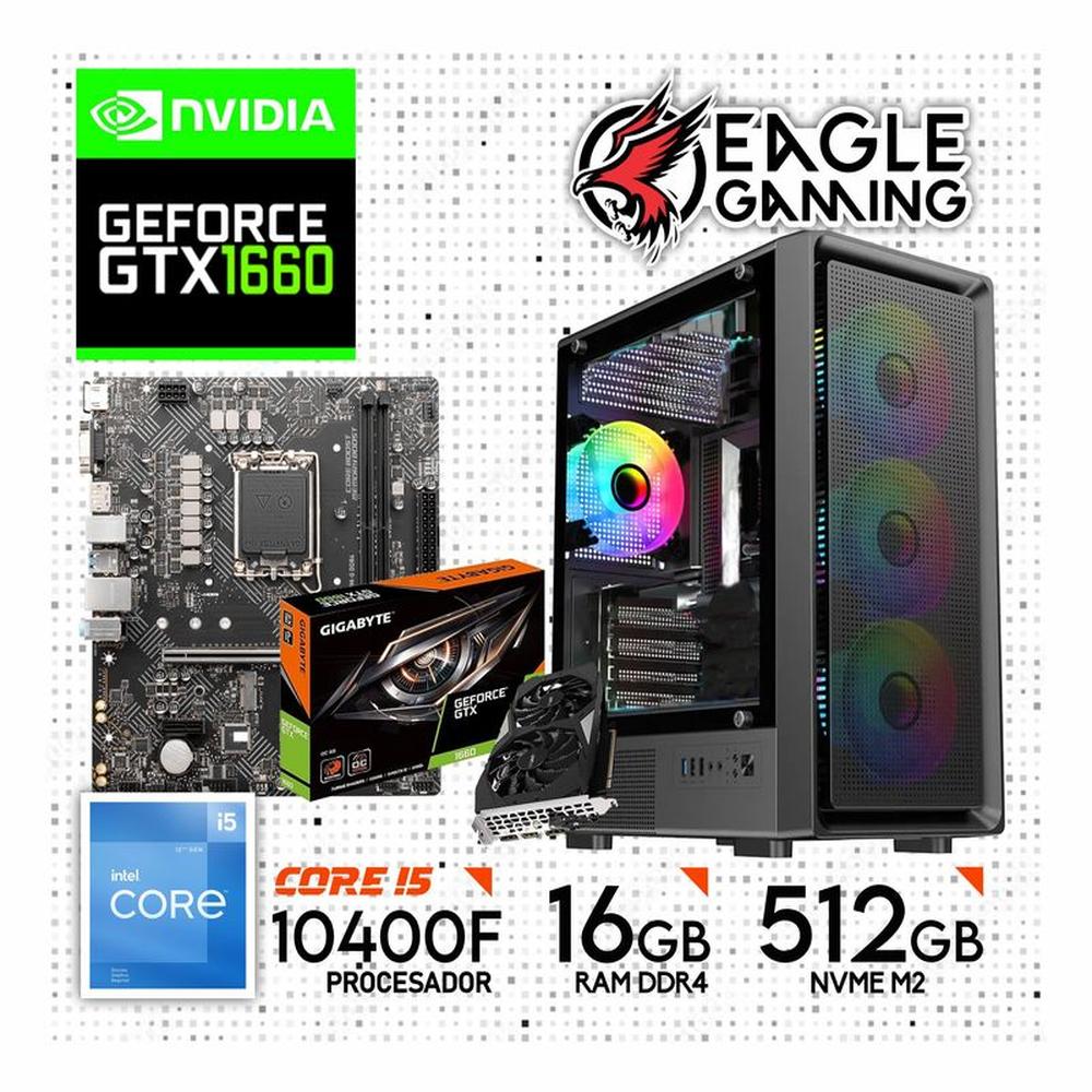 Computadora PC Gamer Core i5-10TH +RAM 16GB +SSD 512GB + VIDEO GTX 1660  6GB