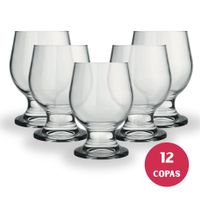 Vaso Copa para Agua Paulista 250ml de Vidrio, Set X12 Copas