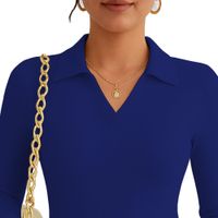 Polo Mujer Camisero Manga Larga 716 Fab-15 Color Azul Noche
