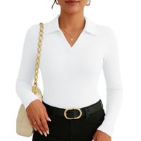 Polo Mujer Camisero Manga Larga 716 Fab-15 Color Blanco