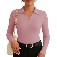 Polo Mujer Camisero Manga Larga 716 Fab-15 Color Rosa