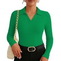 Polo Mujer Camisero Manga Larga 716 Fab-15 Color Verde