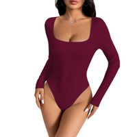 Body Manga Larga Anasotluc-17 Rib Color Vino