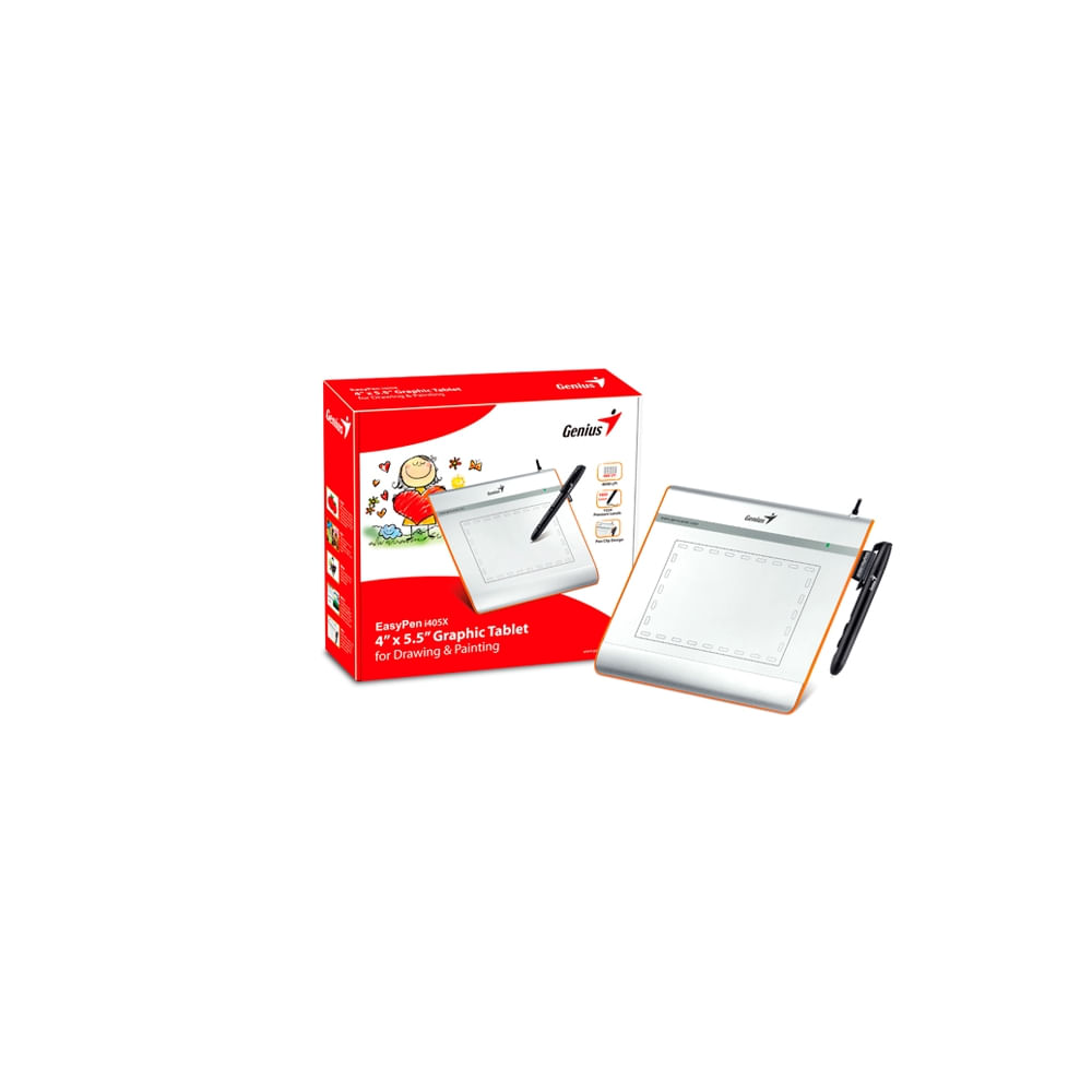 Tableta gráfica Genius Easy Pen i405X 4x5.5"" - Ideal para dibujo y diseño digital