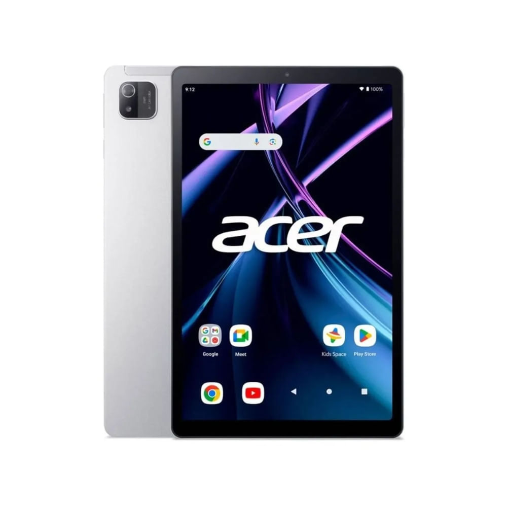 Tableta Acer Iconia Tab A10 - 10.1"" IPS, 4GB RAM, 128GB, Android 14, Plata, Octa-Core, 5MP Cámara