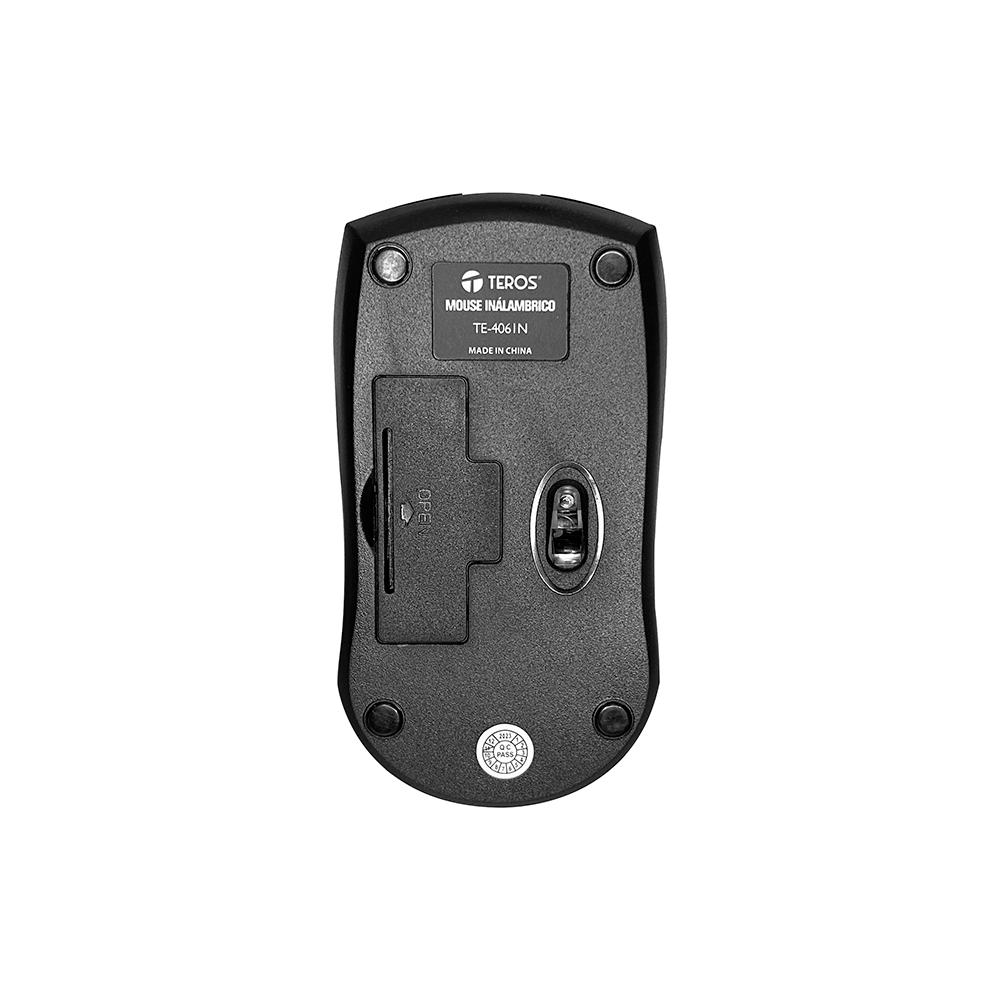 Teclado y Mouse Inalámbricos Teros Te-4061N 2.4GHz, Conexión USB Nano, Color Negro