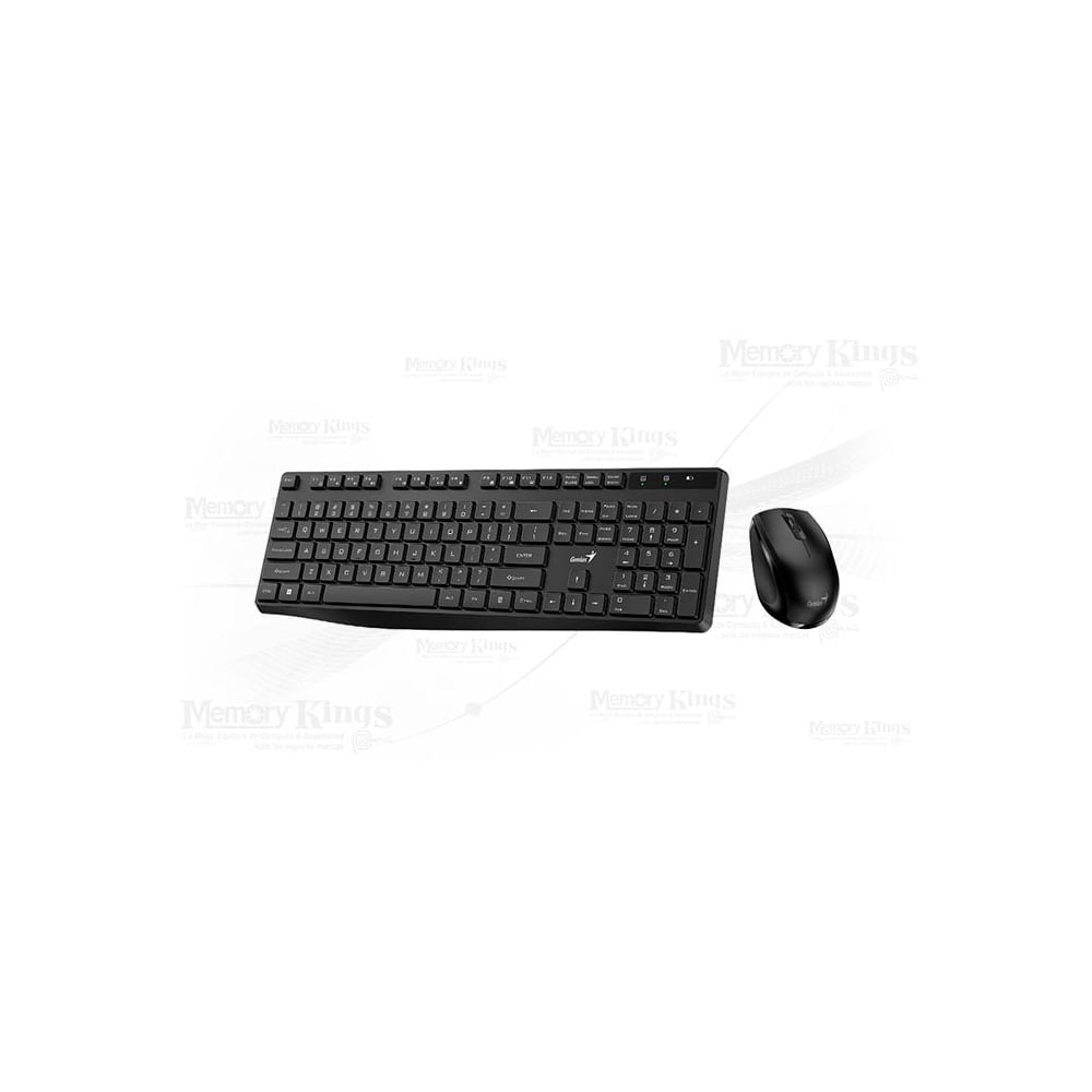 Teclado y ratón Genius KM-8206S inalámbricos multimedia USB en negro - Estilo y comodidad para tu P