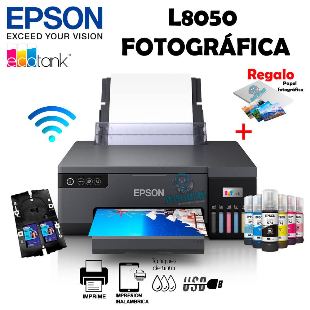 IMPRESORA EPSON ECOTANK FOTOGRÁFICA L8050 WIFI