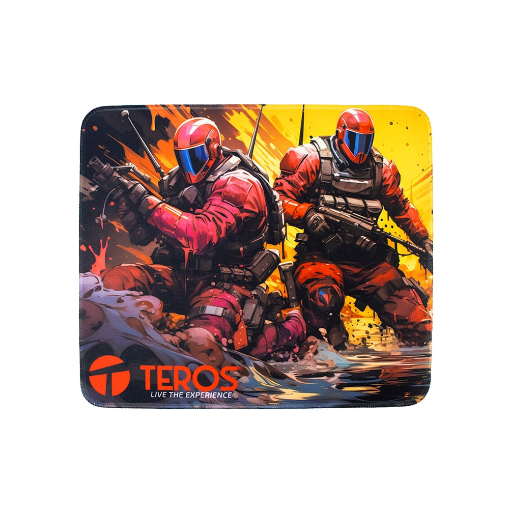 Mousepad TEROS TE-3019S con diseño impreso para gaming y oficina, suave y antideslizante