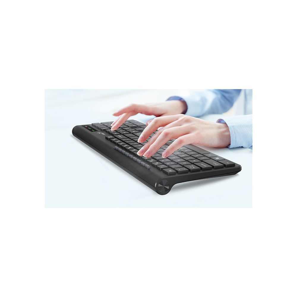 Teclado Genius Slimstar 7230 inalámbrico multimedia negro - diseño delgado y elegante