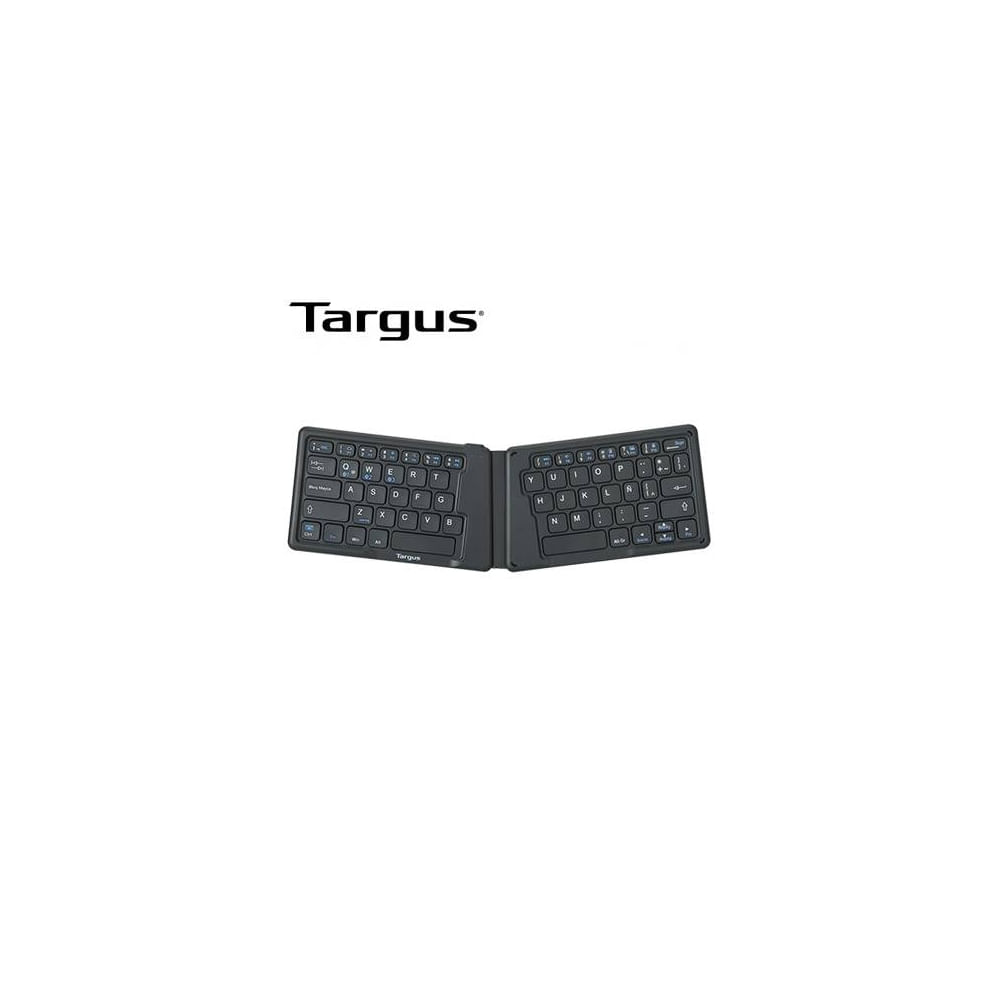 Teclado Targus AKF003 plegable multipunto antimikrobiano inalámbrico negro bluetooth
