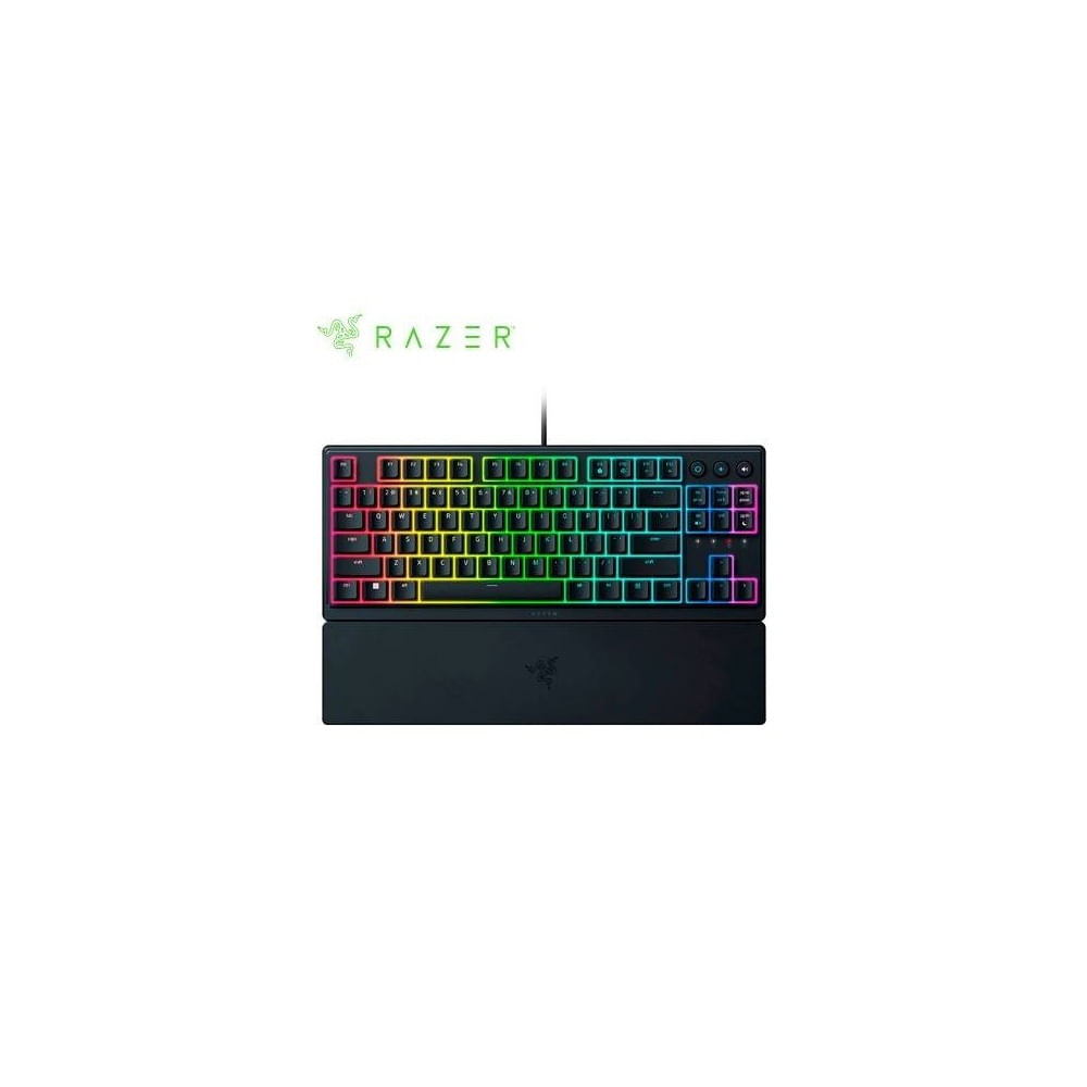 Teclado Razer Ornata V3 TKL mecha-membrane compacto con retroiluminación Chroma, color negro