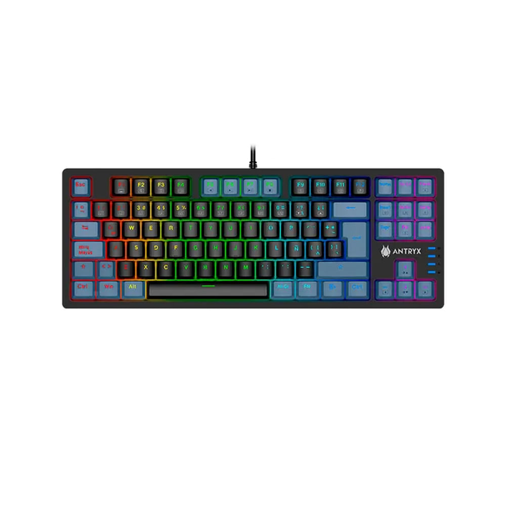 Teclado gaming ANTRYX MK-840L TKL con retroiluminación RGB y switches rojos para máxima precisión