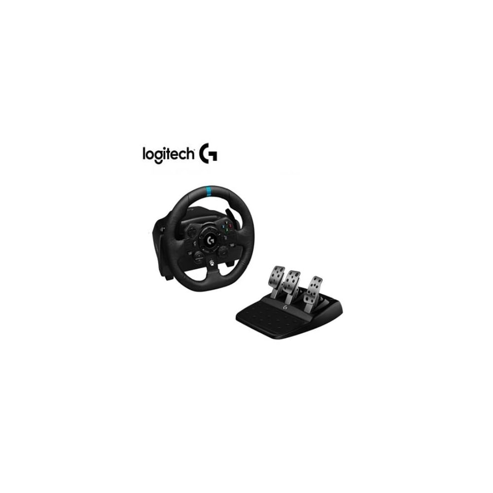 Volante de carreras Logitech G923 con pedal, Trueforce, compatible con PC y Xbox, color negro