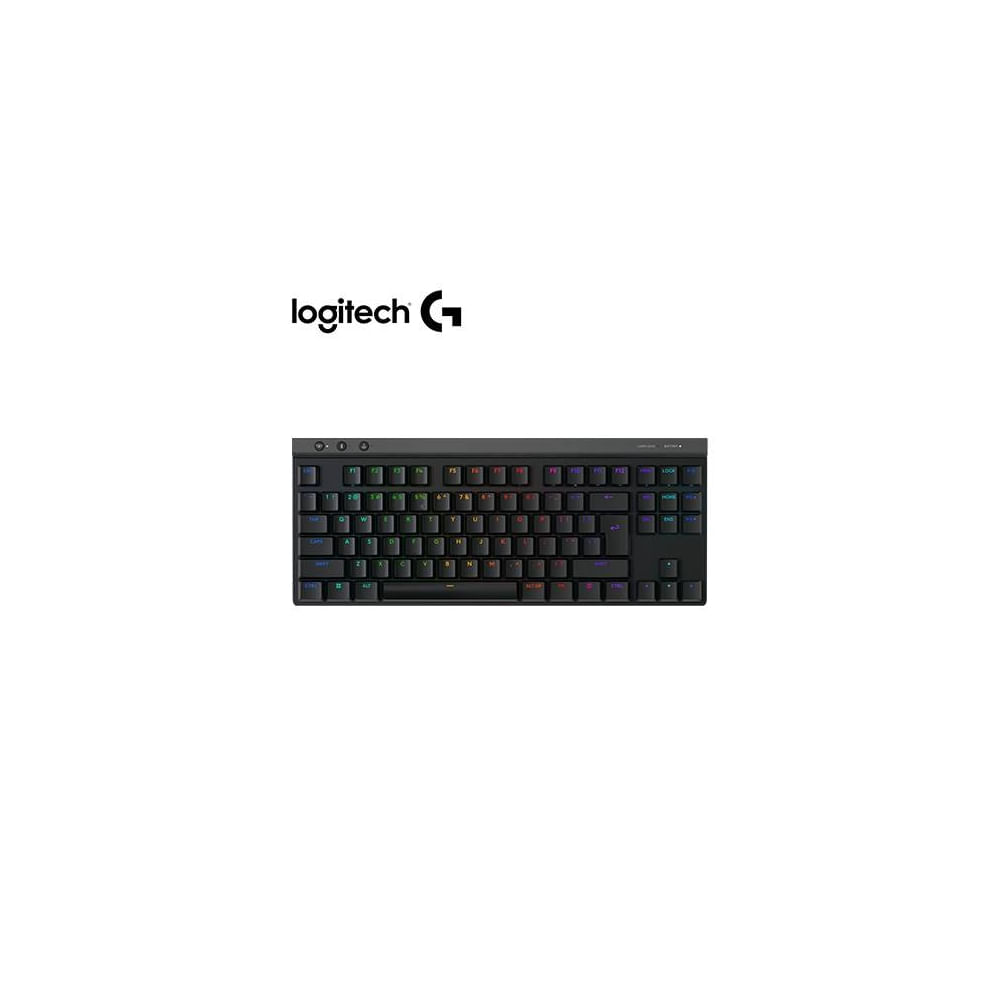 Teclado mecánico Logitech G515 TKL, wireless LIGHTSPEED, retroiluminación RGB, color negro