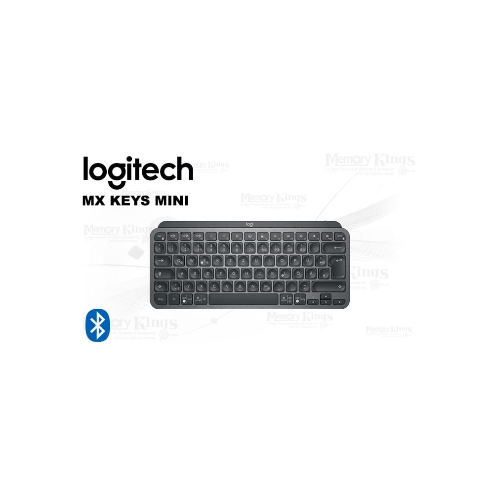 Teclado inalámbrico Logitech MX Keys Mini en grafito, diseño ergonómico, español, USB/Bluetooth