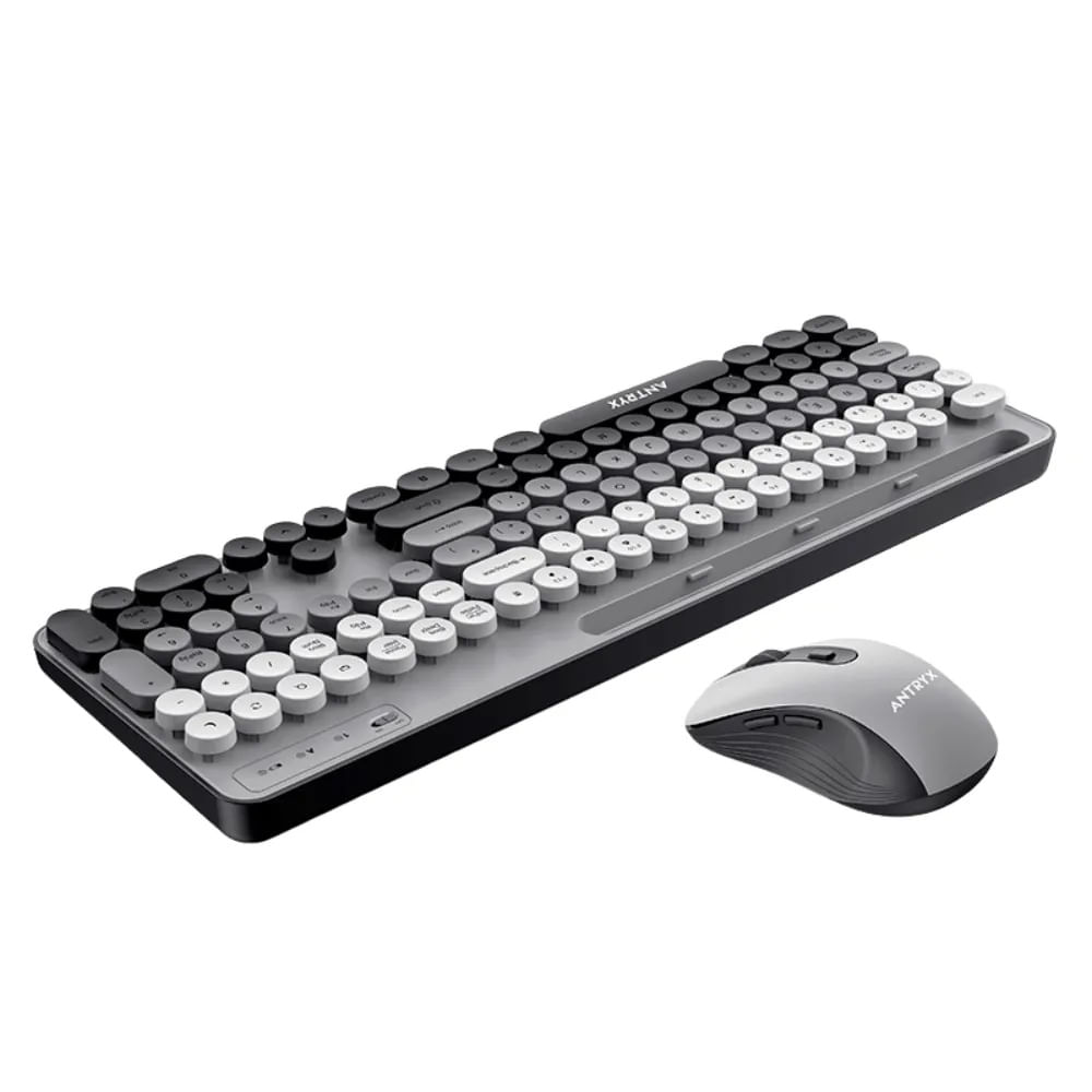 Teclado y mouse inalámbrico Antryx WS-970 gris - Diseño elegante y conectividad sin cables