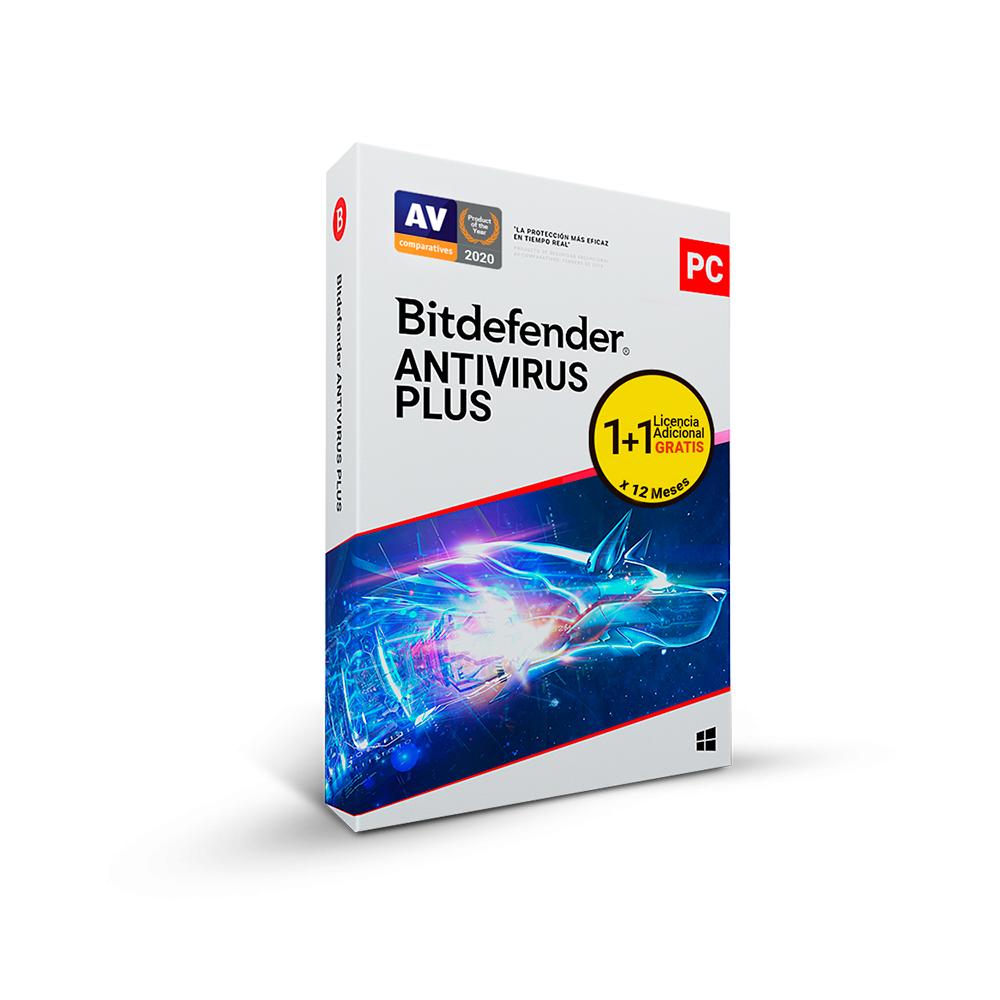 Antivirus Bitdefender BD Ant Plus 1 dispositivo + 1 PC, 12 meses de protección premium