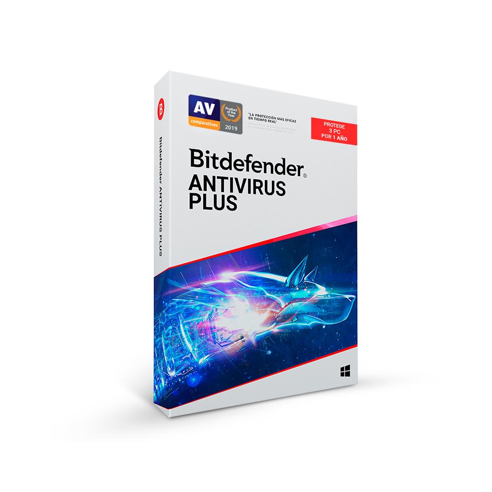 Bitdefender Antivirus Plus 12 meses para 3 PC + 3 meses gratis - Protección avanzada y seguridad to
