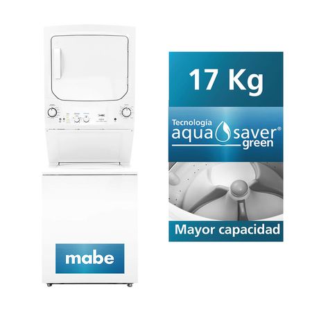 Lavaseca Mabe Modelo MCL1740ESBB1 Blanco de 17 Kg
