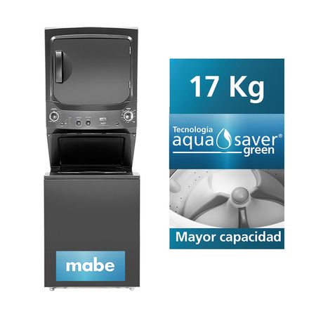 Centro de Lavado Mabe Modelo MCL1740PSDG1 a Gas Negro de 17 Kg