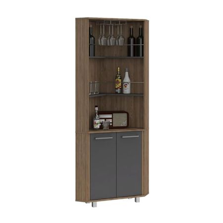 Bar Esquinero Melamina Carmenere Tuhome Miel