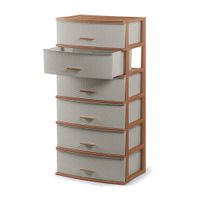 Cómoda Organizadora Happy #6 Cerezo Beige Polinplast