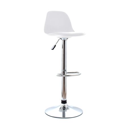 Banco Bar Boat Giratorio Cuerina Blanca Bonno