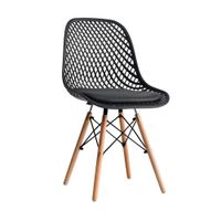 Silla de Diseño Decorativo Nordic Polipropileno Negro Bonno